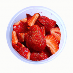 Frutilla troceada