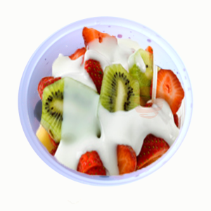 Fruta con yogur